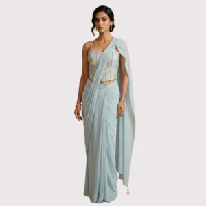 Kharatis draped saree co ord set