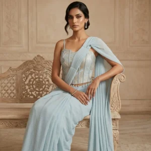 Kharatis draped saree co ord set