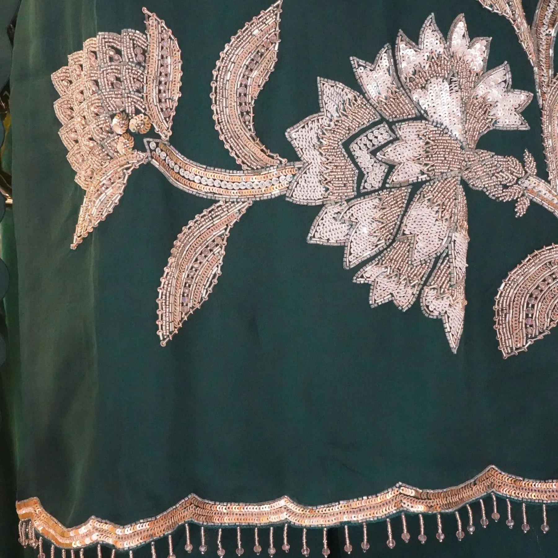 Kharatis green embroidered suit set