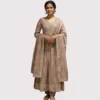 Kharatis mauve zari work dress