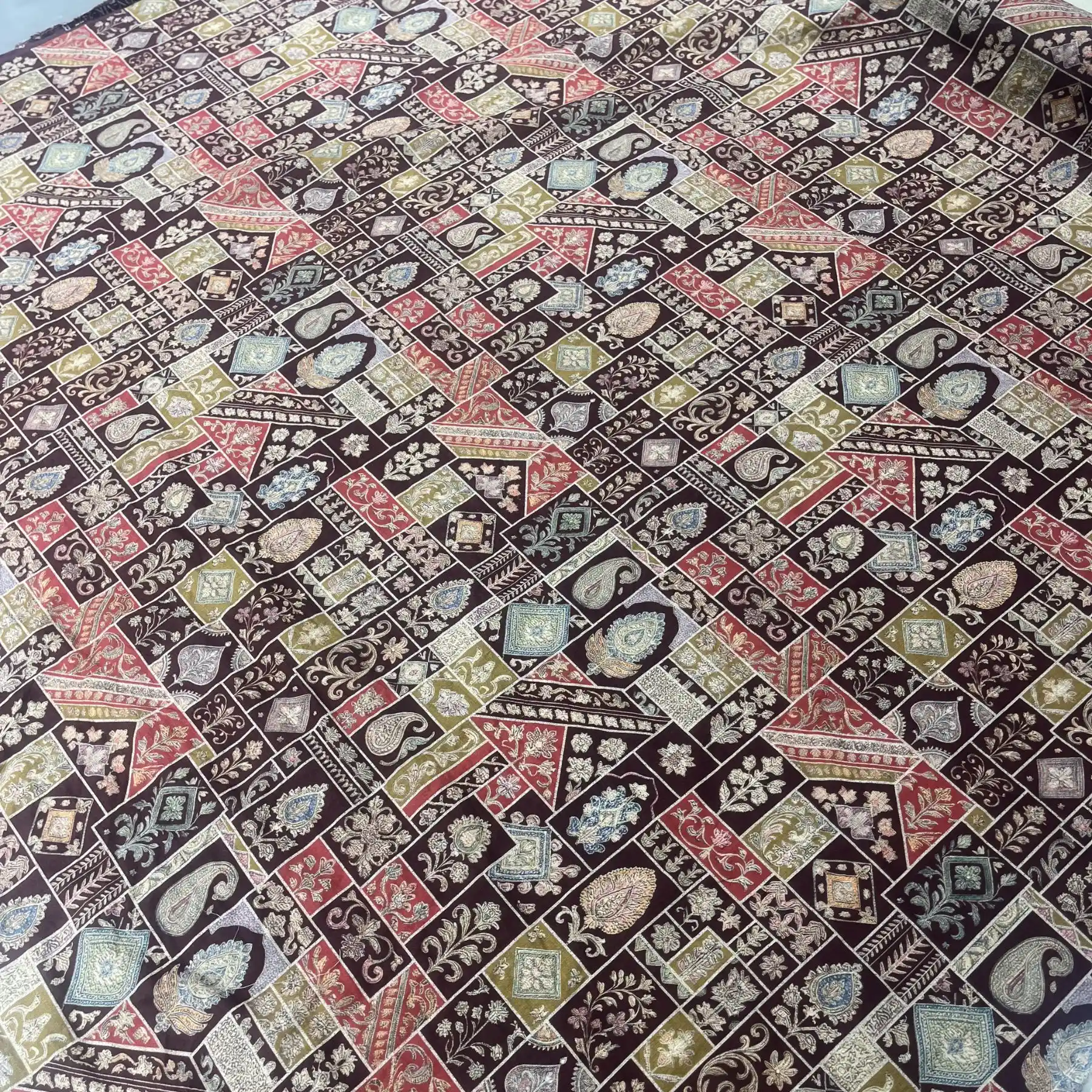 Kharatis geometric patchwork cotton printed suit fabric 5 meter