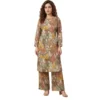 Earthy floral printed Tista cotton straight suit set for women