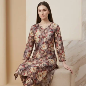 Kharatis earthy floral cotton printed suit fabric 5 meter