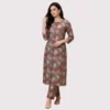 Kharatis maroon floral cotton printed suit fabric 5 meter