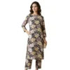 Kharatis floral printed georgette straight suit set for women