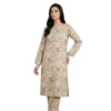 beige floral paisley italian fine cotton suit fabric