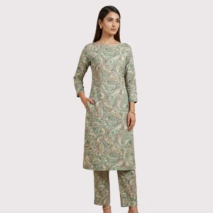 Kharatis pastel paisley cotton printed suit fabric 5 meter
