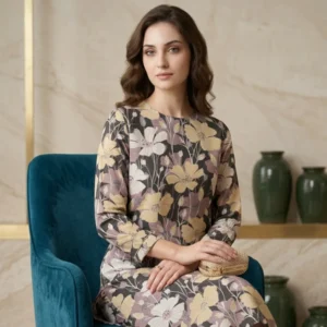 Kharatis floral printed georgette straight suit set for women