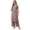 maroon floral cotton unstitched suit fabric