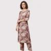 Kharatis mauve floral cotton printed suit fabric 5 meter