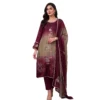 Pure tabby silk unstitched suit for women
