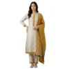 Royal blue crepe unstitched suit for women