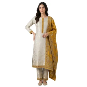 Royal blue crepe unstitched suit for women