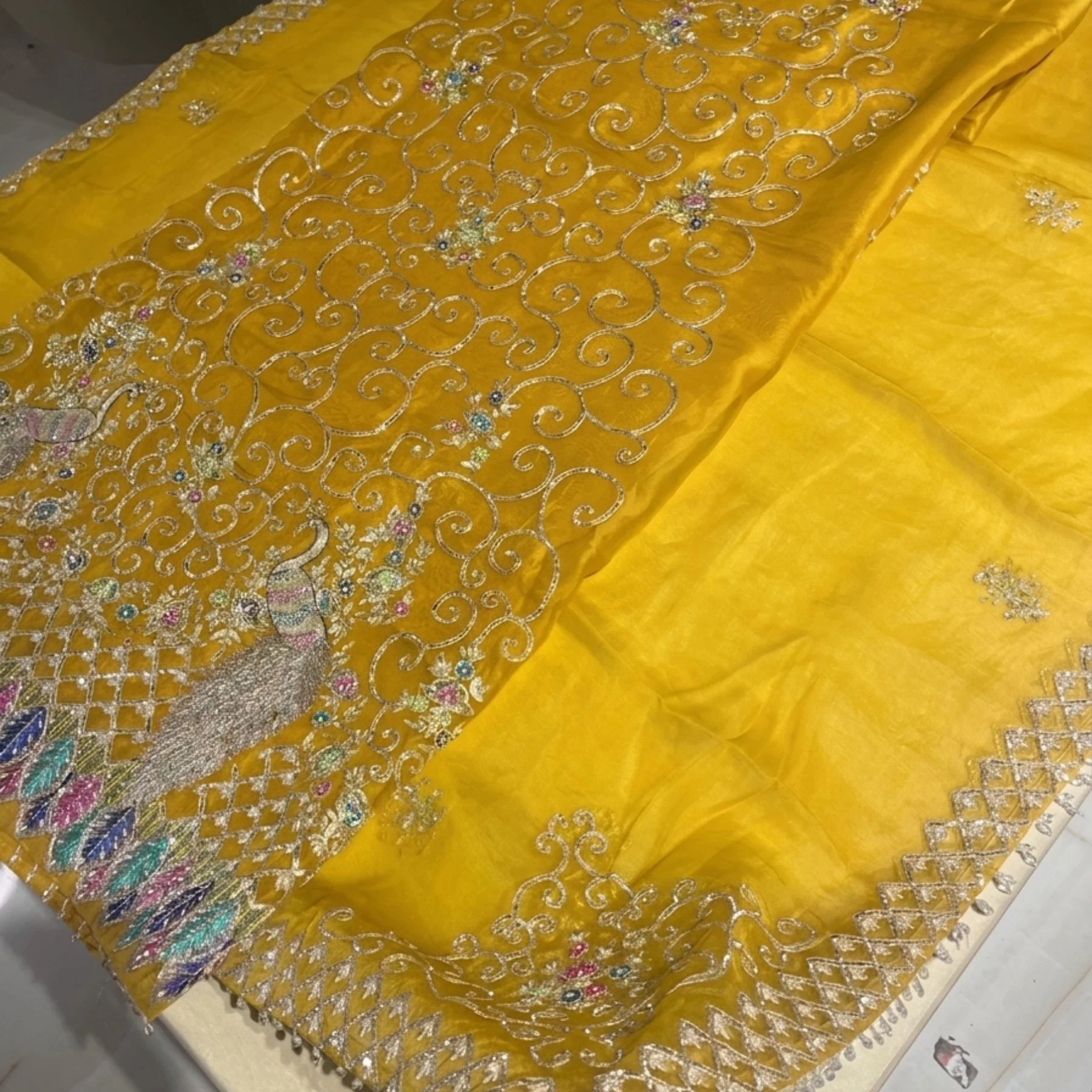 Silk georgette unstitched suit for women