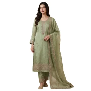 Organza unstitched suit for women