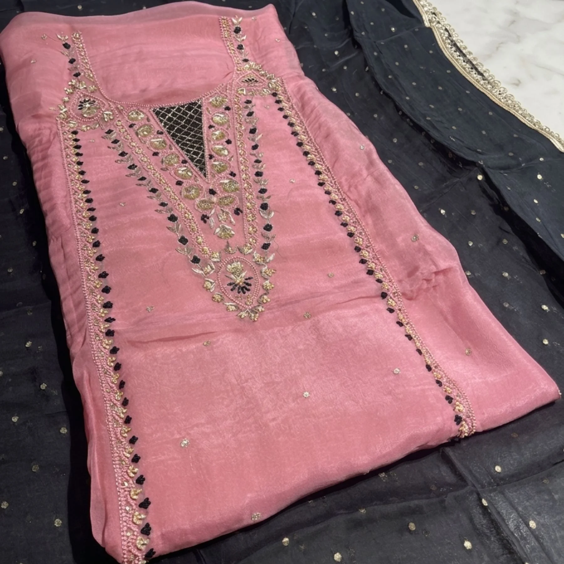 Georgette unstitched suit for women
