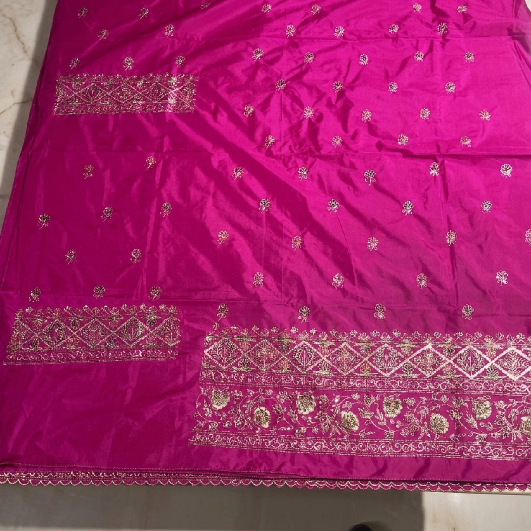 Pure silk unstitched suit for women
