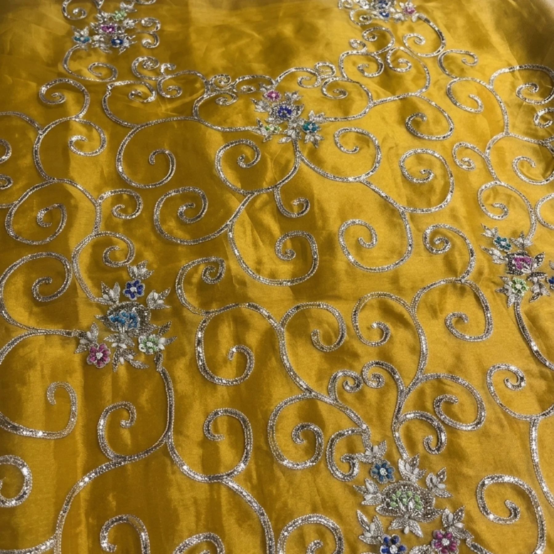 Silk georgette unstitched suit for women