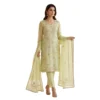 Organza Aari work unstitched suit for women