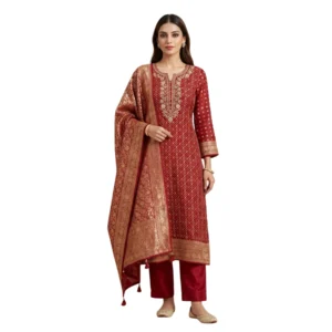Pure khaddi georgette unstitched suit for women