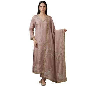 Dabka embroidered unstitched suit for women