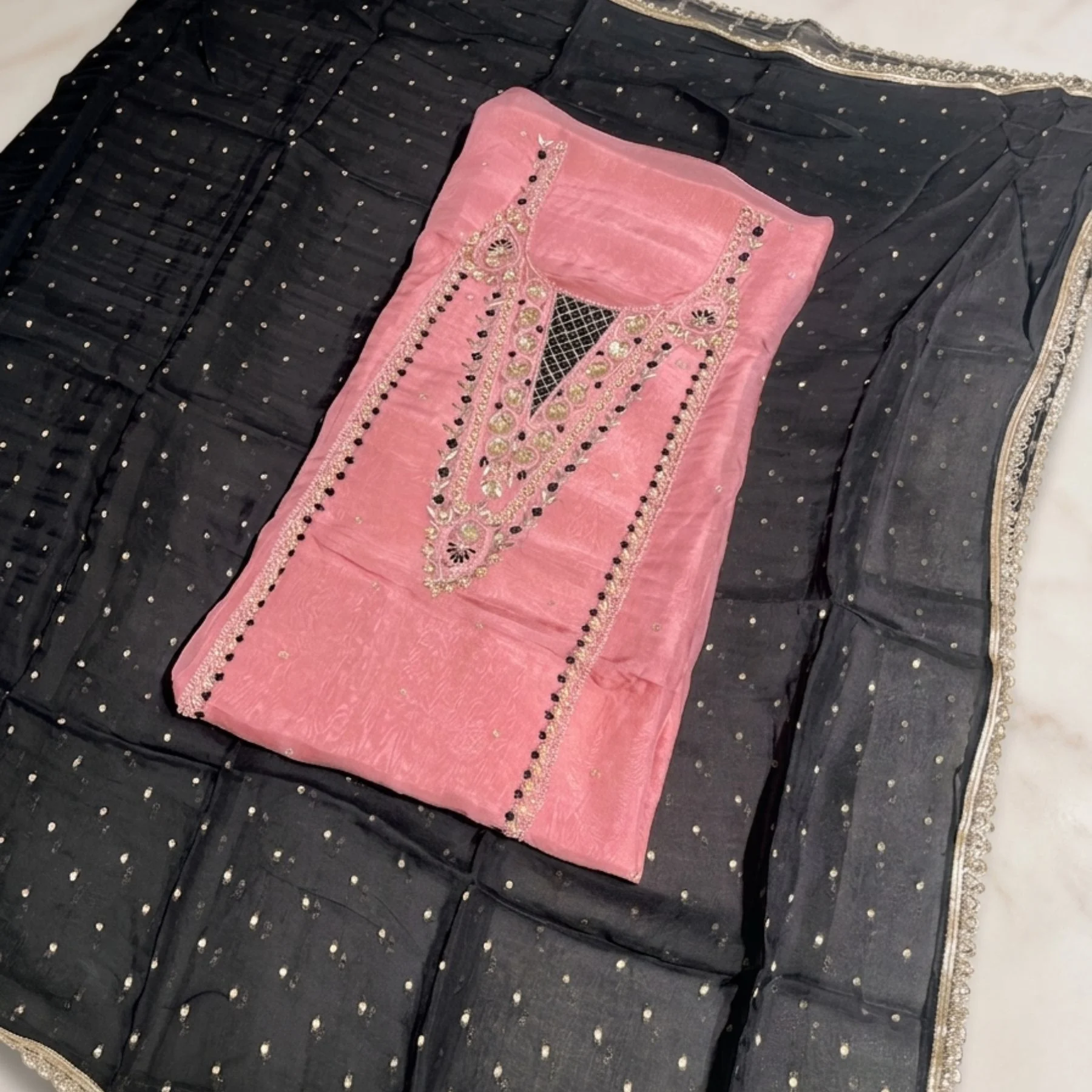 Georgette unstitched suit for women