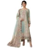 A-line Anarkali unstitched suit for women