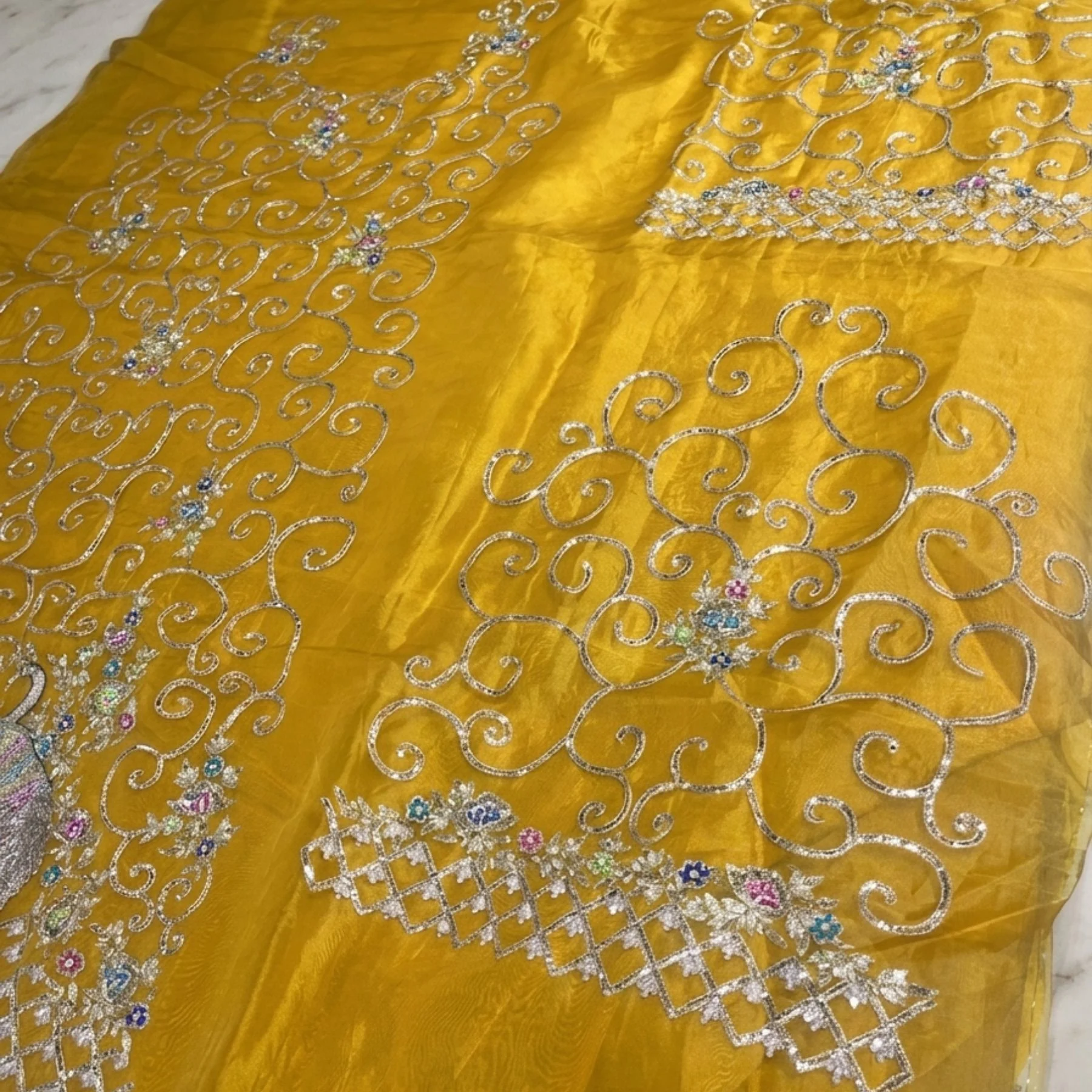 Silk georgette unstitched suit for women