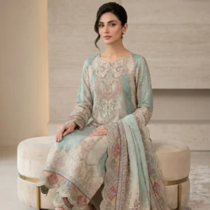 A-line Anarkali unstitched suit for women