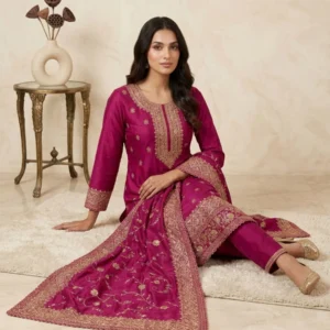 Pure silk unstitched suit for women
