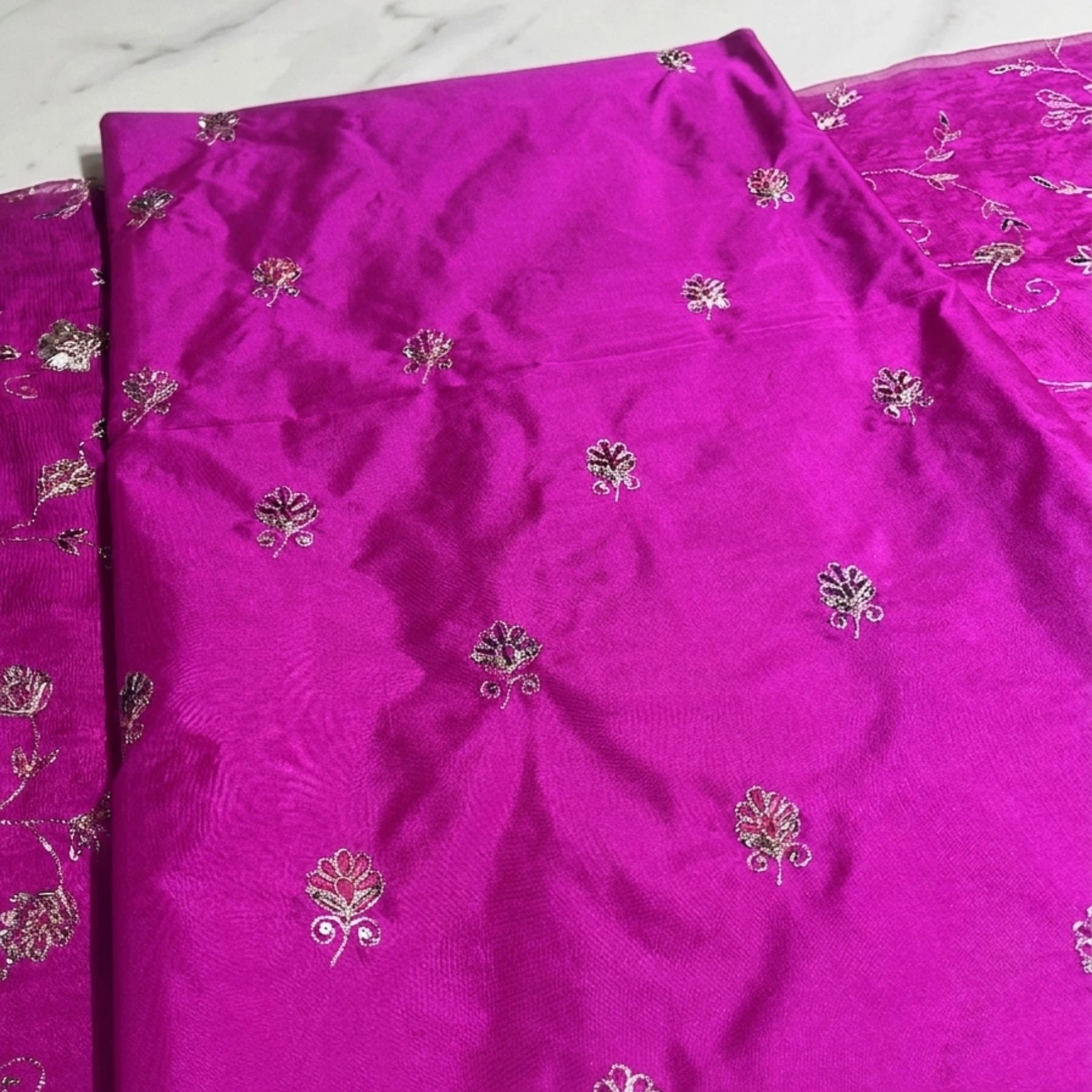 Pure silk unstitched suit for women