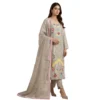 Golden shimmer unstitched suit for women