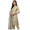 Women’s golden shimmer embroidered unstitched suit