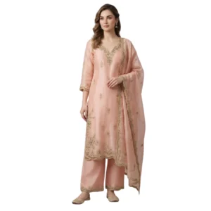 Tabby silk unstitched suit for women