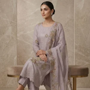Tabby silk unstitched suit for women