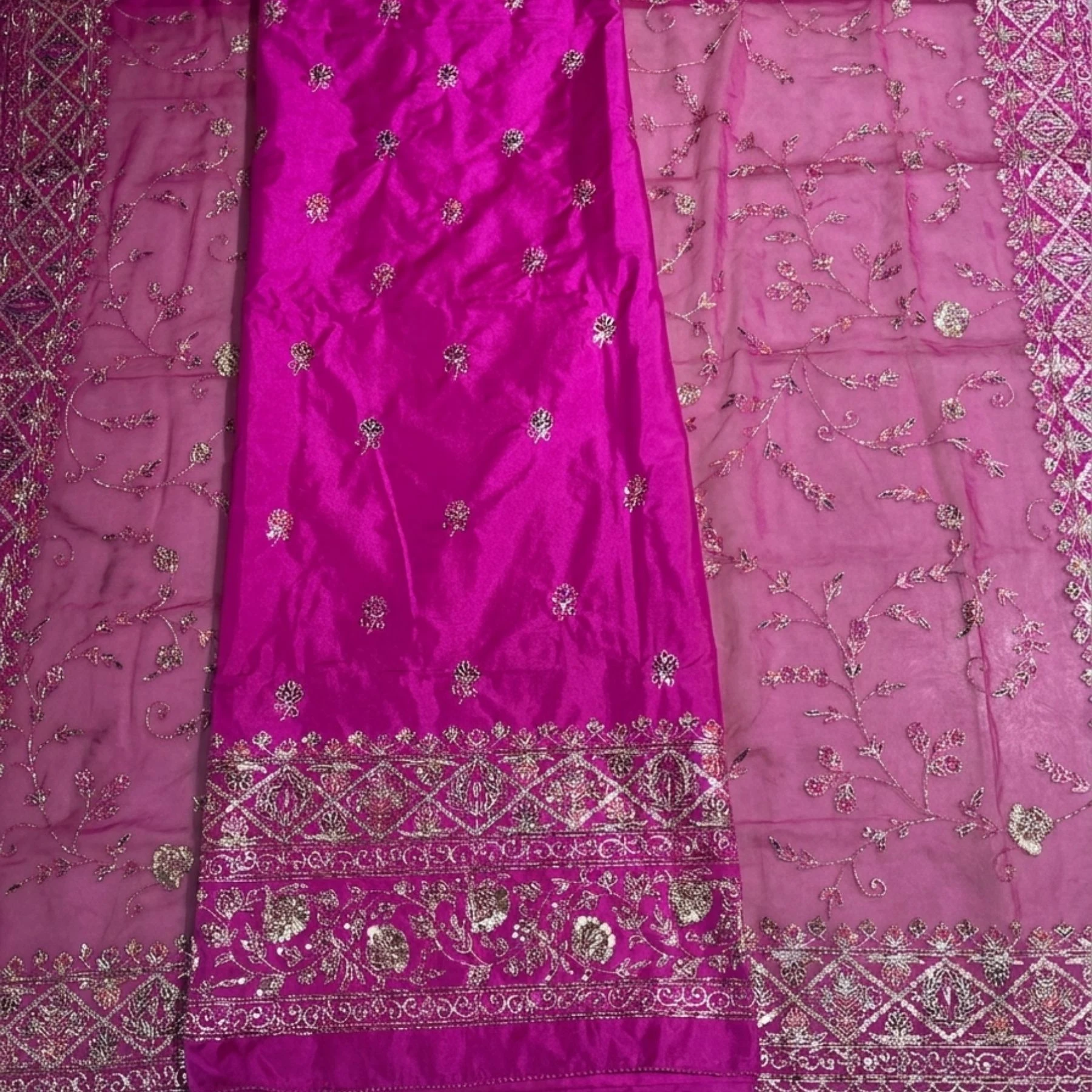 Pure silk unstitched suit for women
