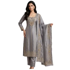 Tabby silk unstitched suit for women