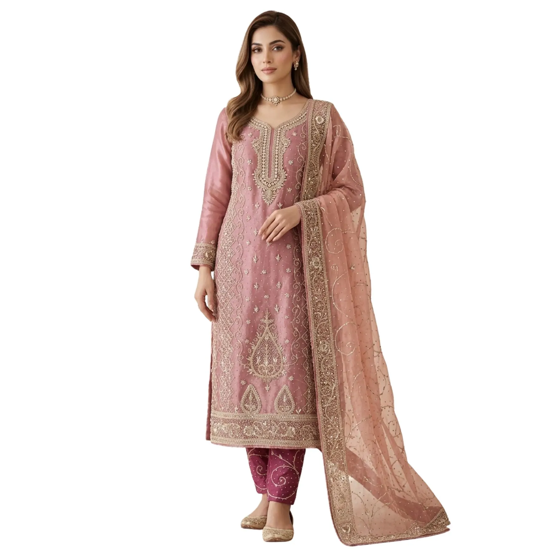 Pure tissue unstitched suit for women