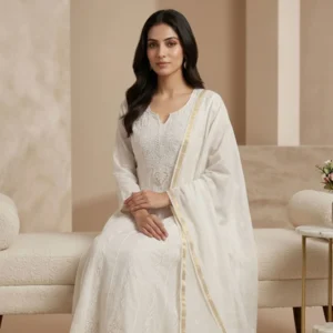Mal fabric Anarkali unstitched suit for women