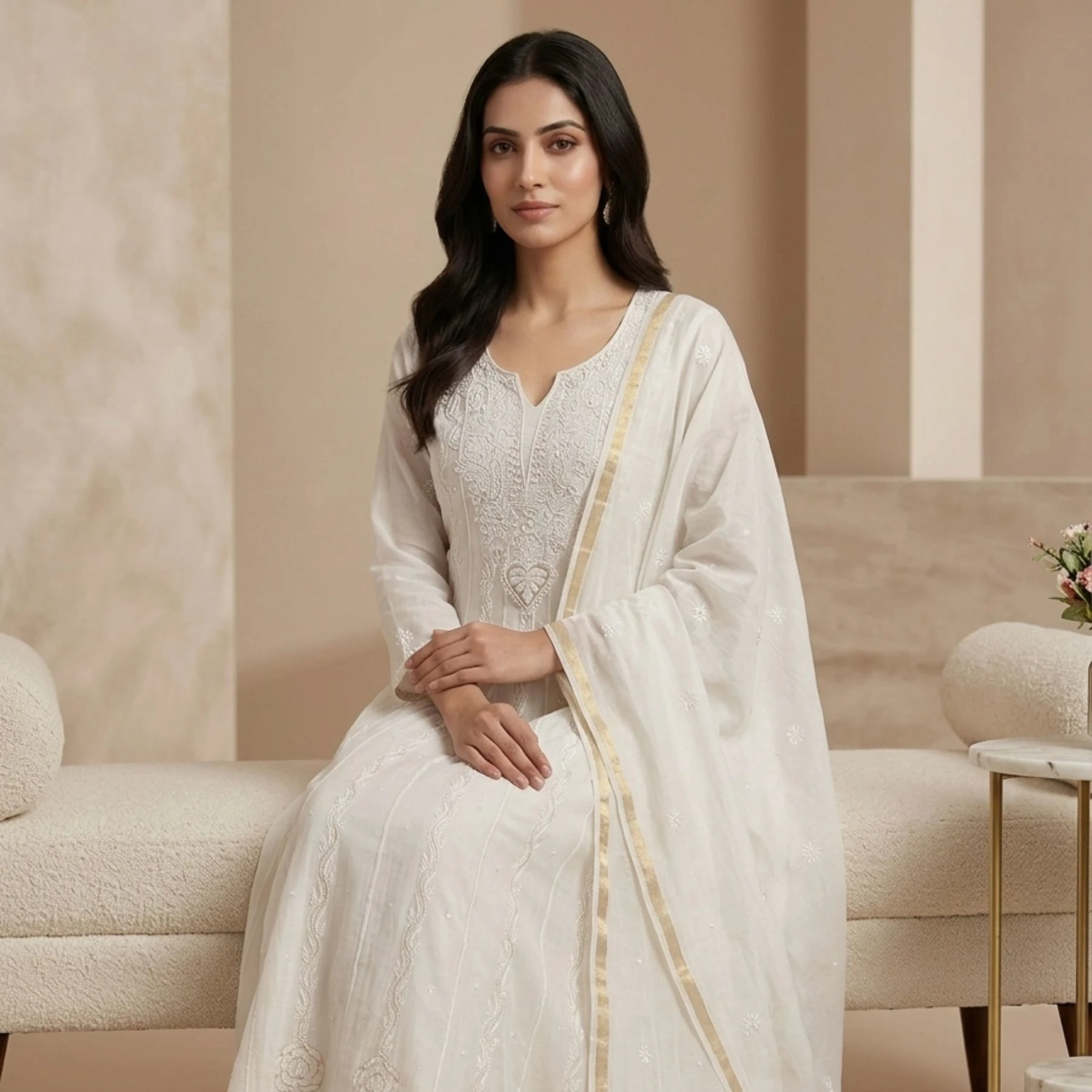 Mal fabric Anarkali unstitched suit for women